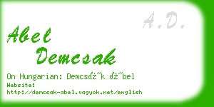 abel demcsak business card